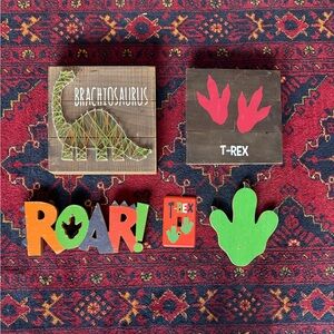 Dinosaur Wooden Wall decor bundle nursery and Kid's Decor